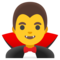 Man Vampire emoji on Google